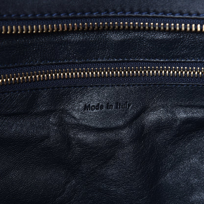 Celine Smooth Calfskin Suede Mini Bi-Color Luggage Navy Dune 6 of 16