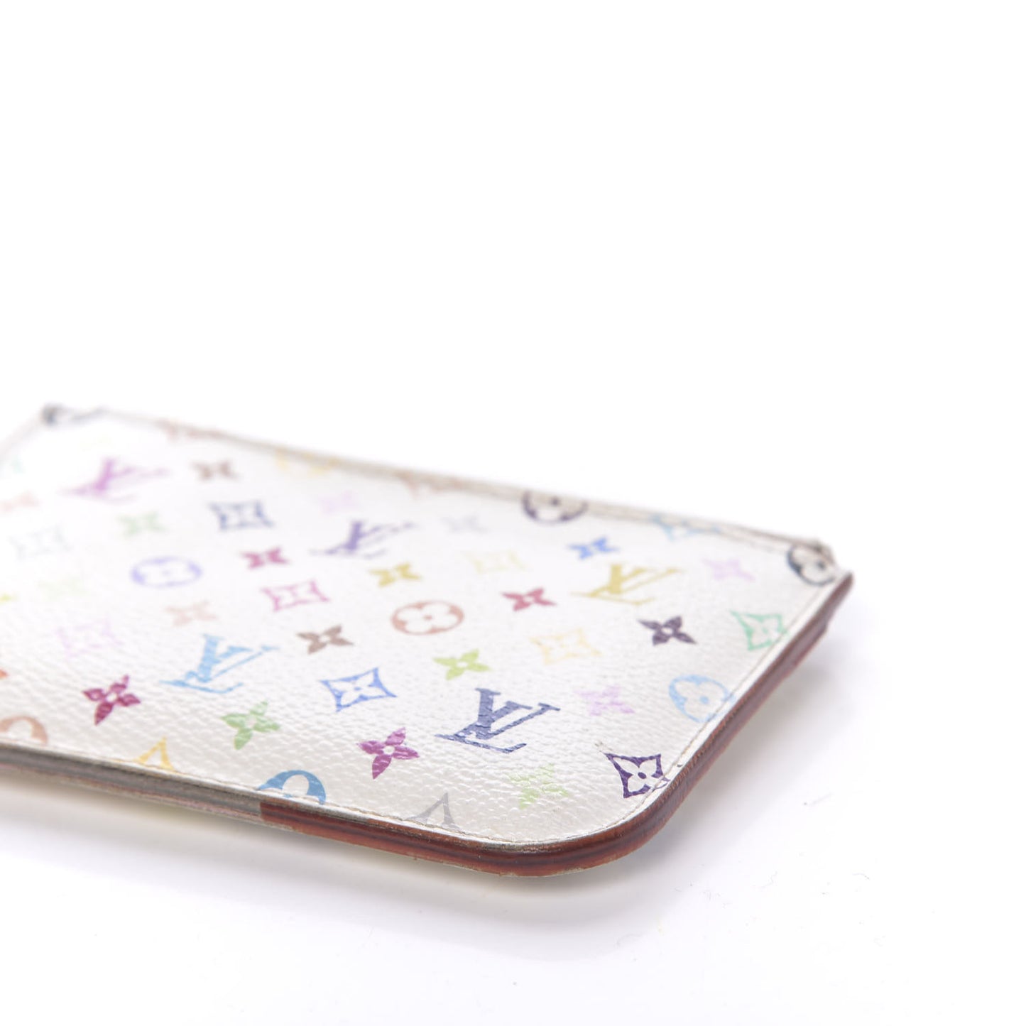 Monogram Multicolor Key Pouch White Litchi
