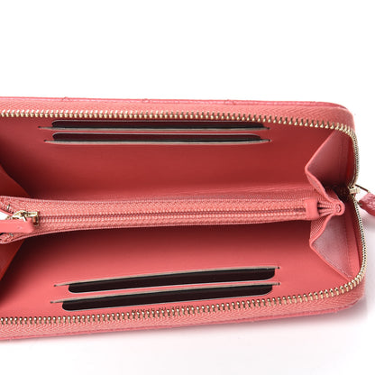Chanel Caviar Quilted Small Zip Around Wallet Pink 5 of 9
