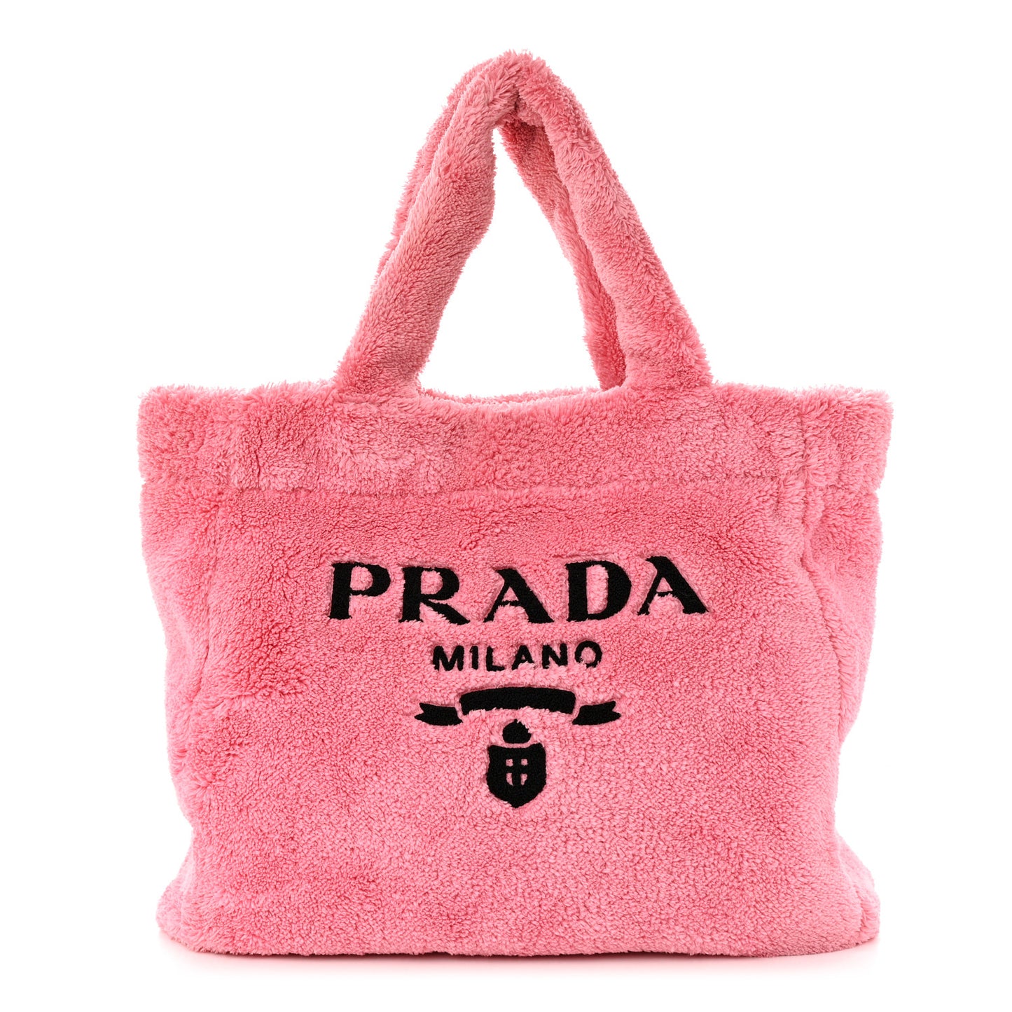 Terry Cloth Tote Bag Petalo Black