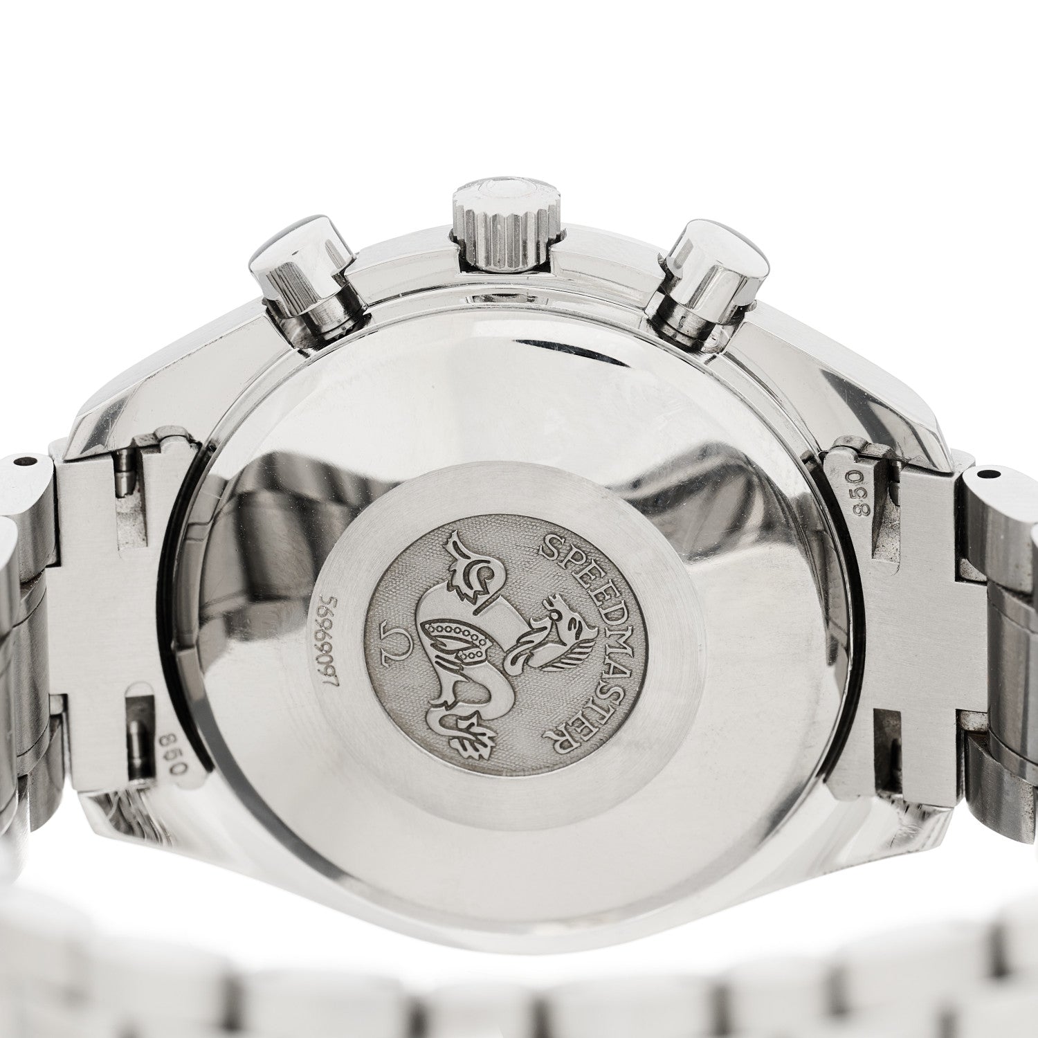Omega Stainless Steel 39mm Speedmaster Triple Calendar Chronograph Automatic Watch Blue 3523.80 4 of 4