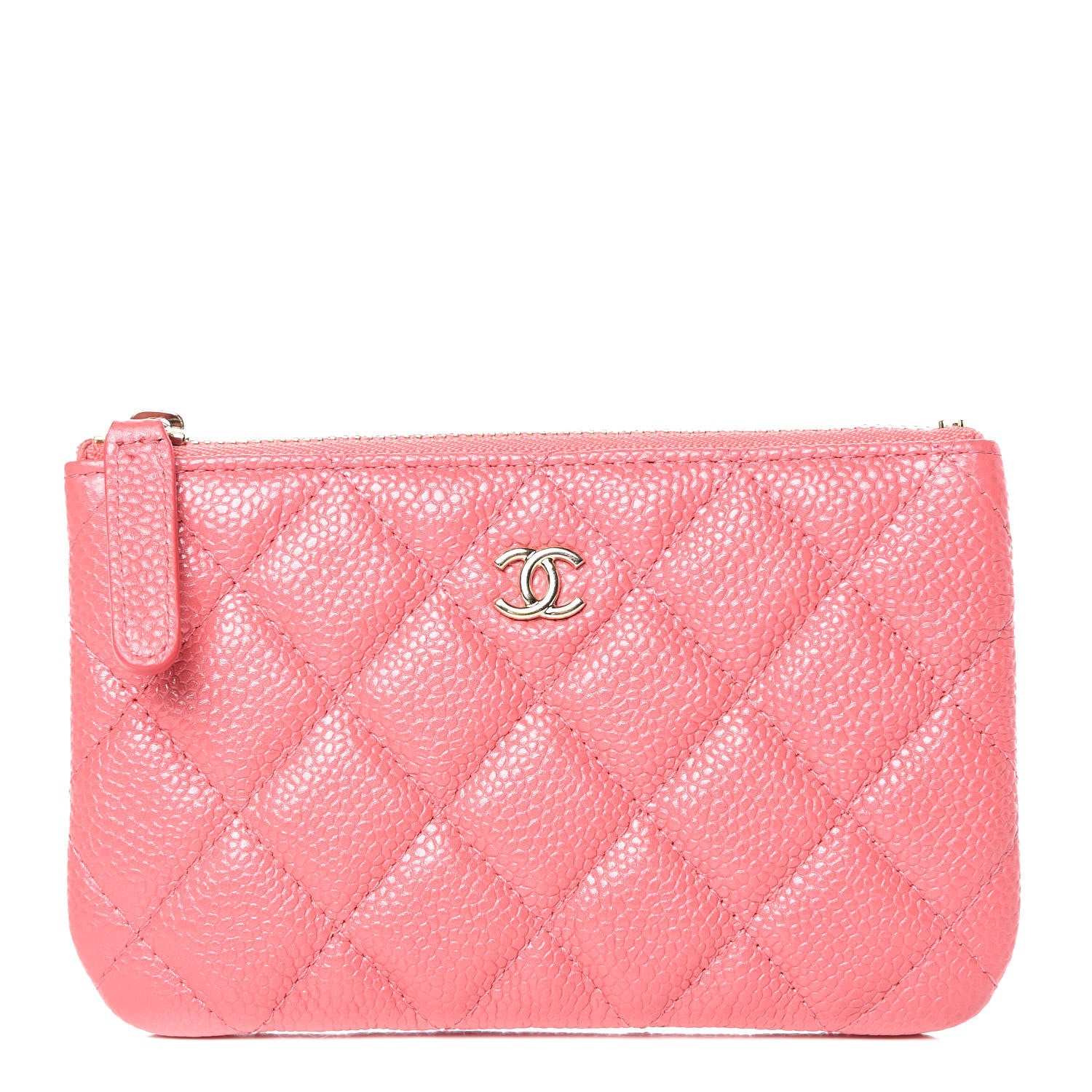 Chanel Iridescent Caviar Quilted Small Cosmetic Case Pink 1 of 10