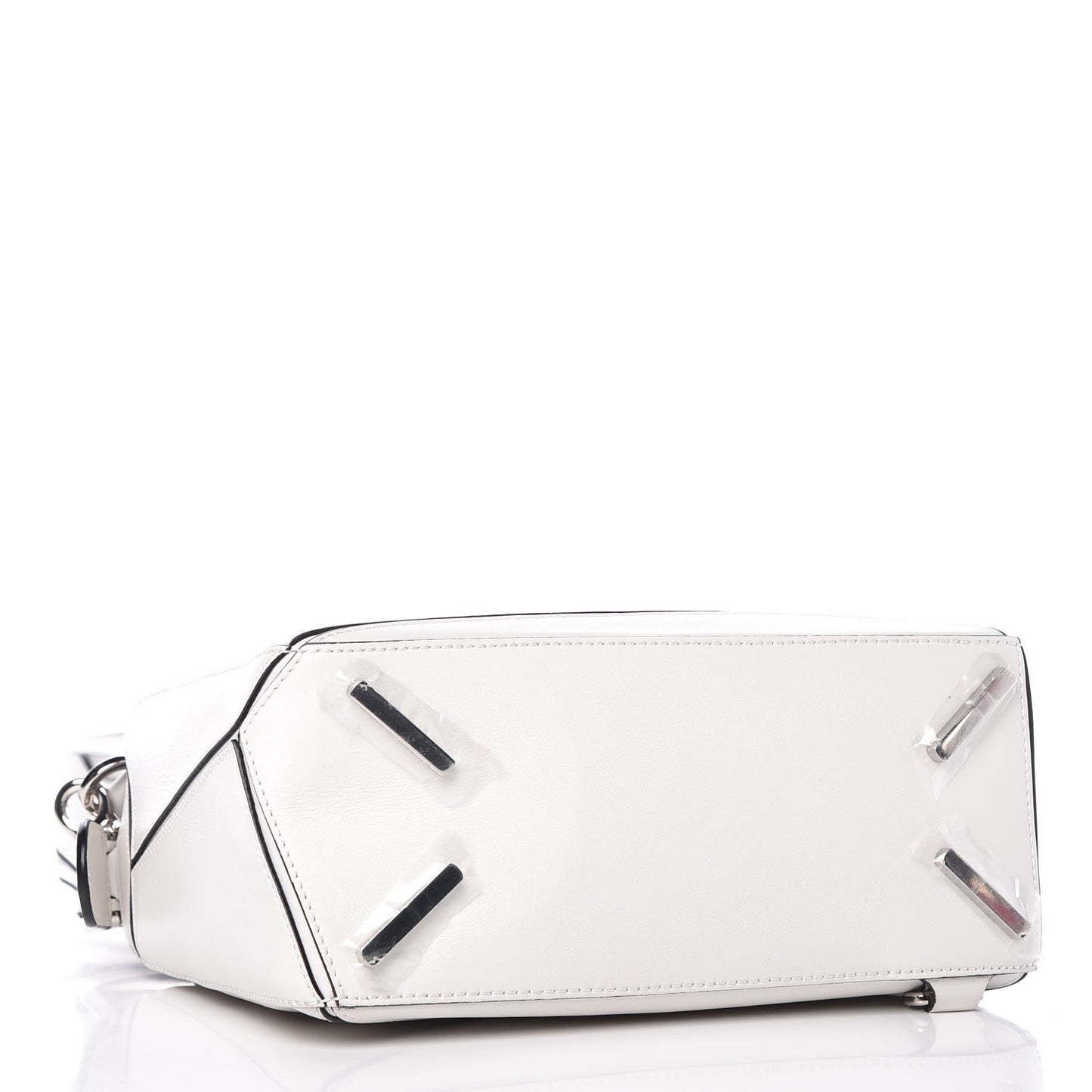 Calfskin Small Puzzle Bag White