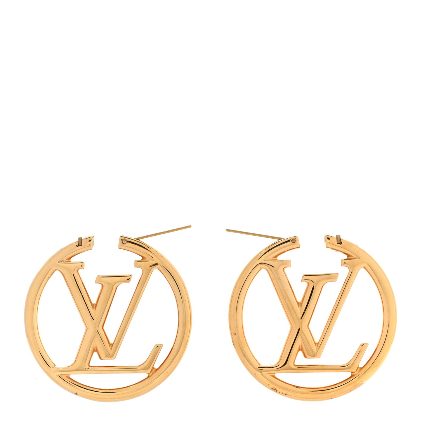 Metal Louise Hoop Earrings Gold