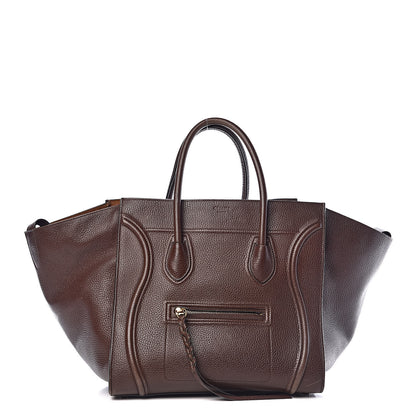 Celine Shiny Grained Calfskin Medium Phantom Luggage Brown 1 of 21