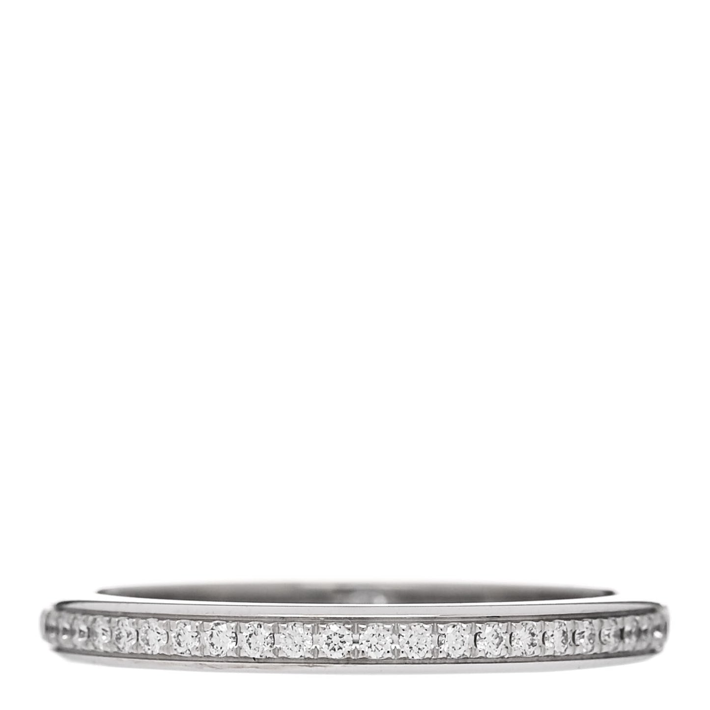 18K White Gold Diamond Roma Amor Wedding Band Ring 50 5.25