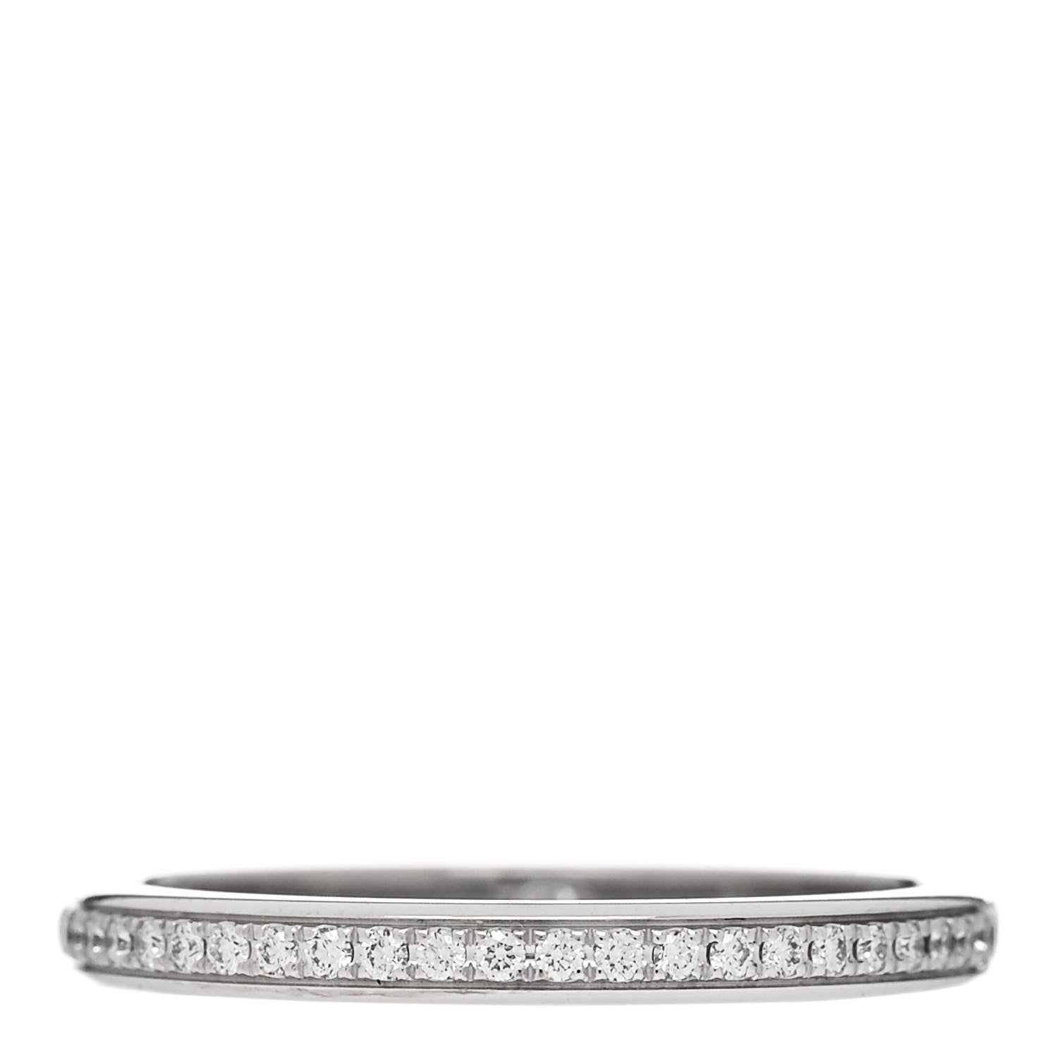 Bulgari 18K White Gold Diamond Roma Amor Wedding Band Ring 50 5.25 1 of 5