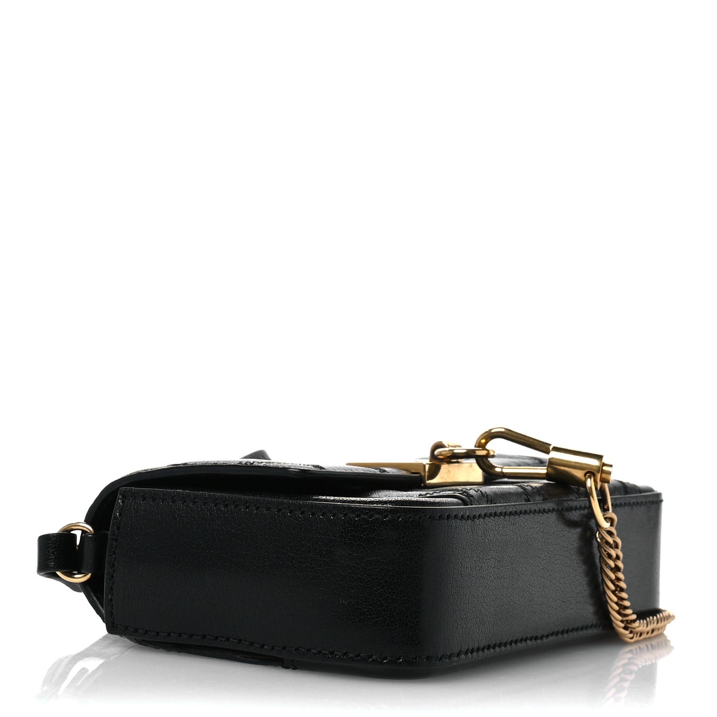 Goatskin Quilted GV3 Mini Pocket Convertible Bag Black