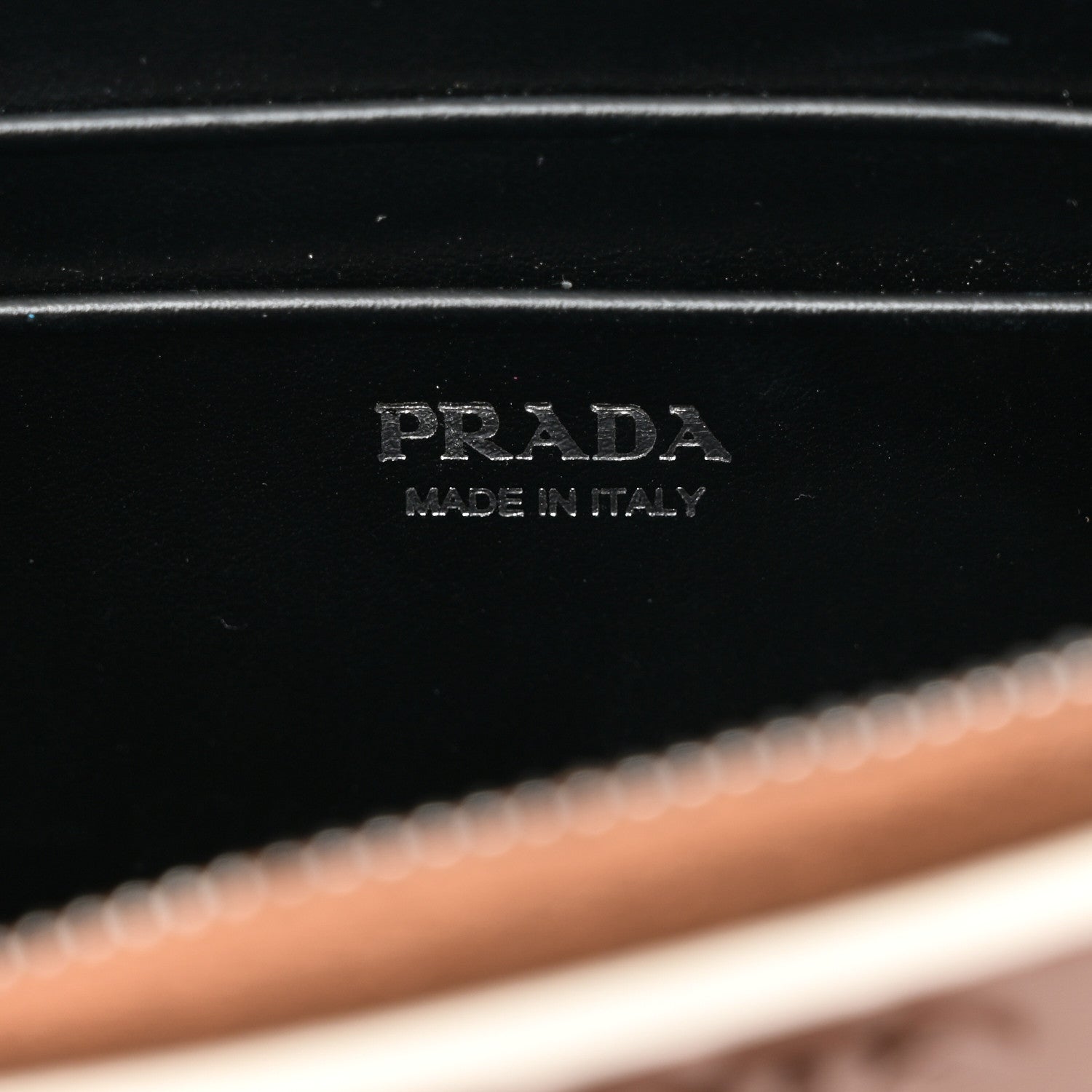 Prada Soft Calfskin Mini Double Zip Crossbody Bag Cognac White 6 of 9