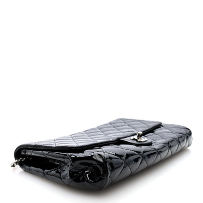 Chanel Patent Quilted Clutch with Chain Flap Black 4 of 10