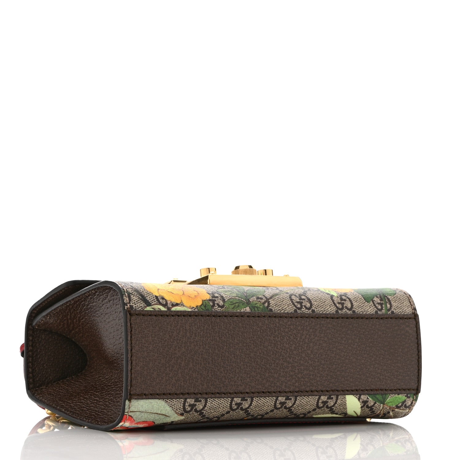 Gucci GG Supreme Monogram Tian Small Padlock Shoulder Bag Beige Multicolor New Acero 4 of 11