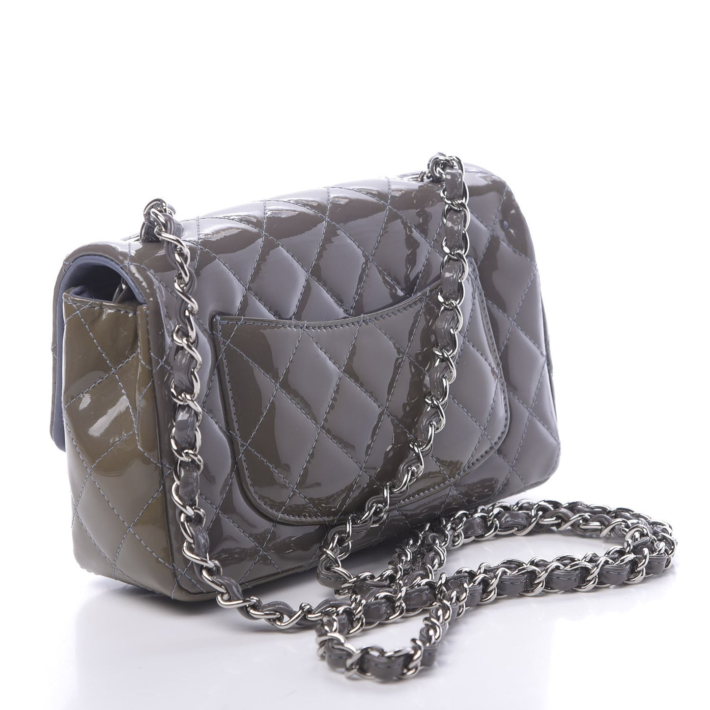 Patent Quilted Mini Flap Lavender