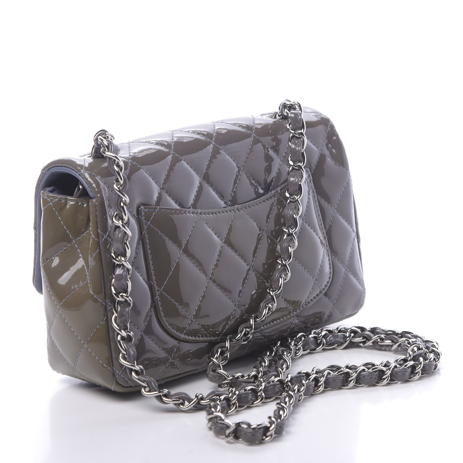 Chanel Patent Quilted Mini Flap Lavender 3 of 11