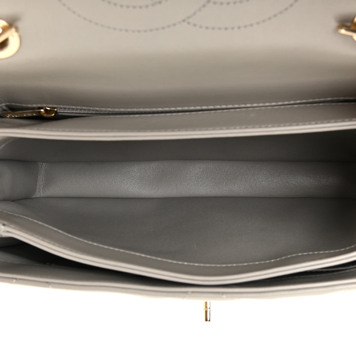 Chanel Lambskin Quilted Medium Trendy CC Flap Dual Handle Bag Grey 5 of 17