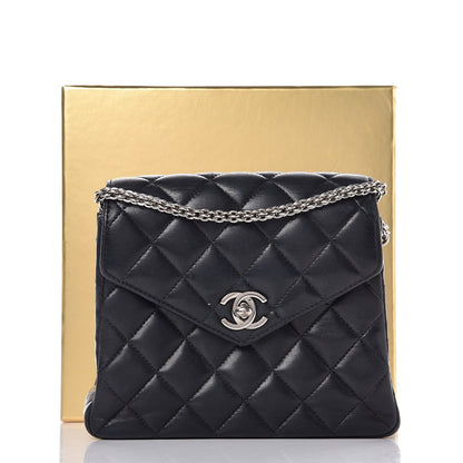 Chanel Lambskin Quilted Envelope Single Flap Black 9 of 9
