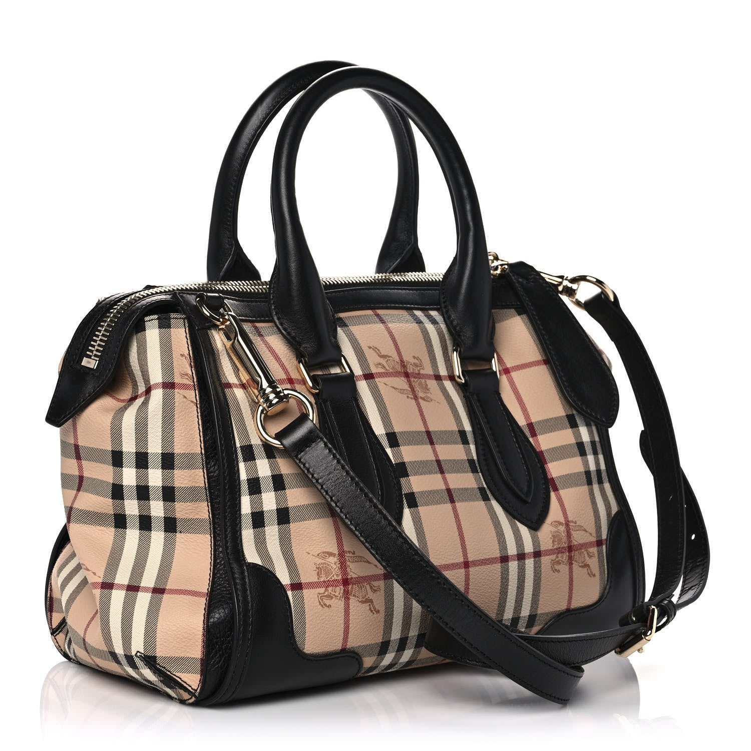 Burberry Haymarket Check Small Gladstone Black 3 of 10