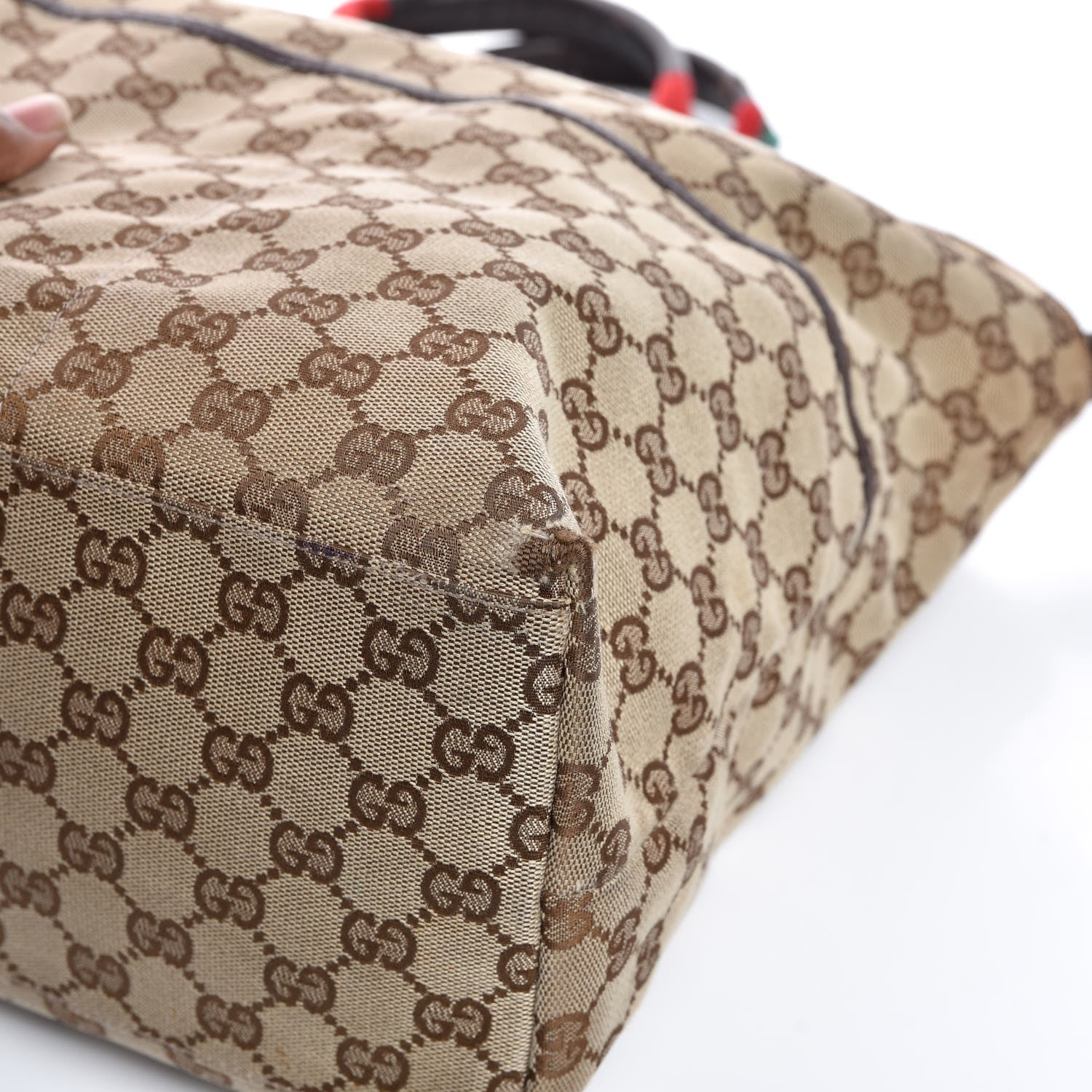 Gucci Monogram Web Large Diaper Tote Brown 9 of 18
