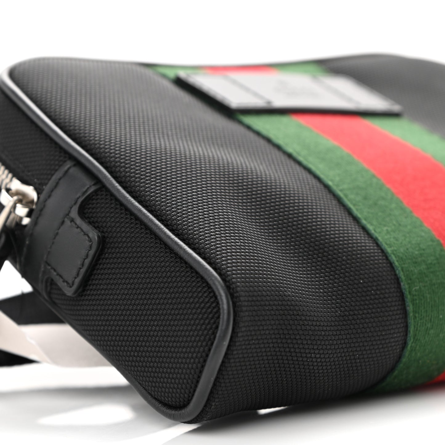 Canvas Web Slim Belt Bag Black