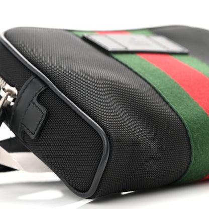 Gucci Canvas Web Slim Belt Bag Black 9 of 10