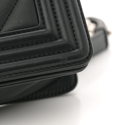 Chanel Lambskin Chevron Quilted Small Boy Flap Black 11 of 12