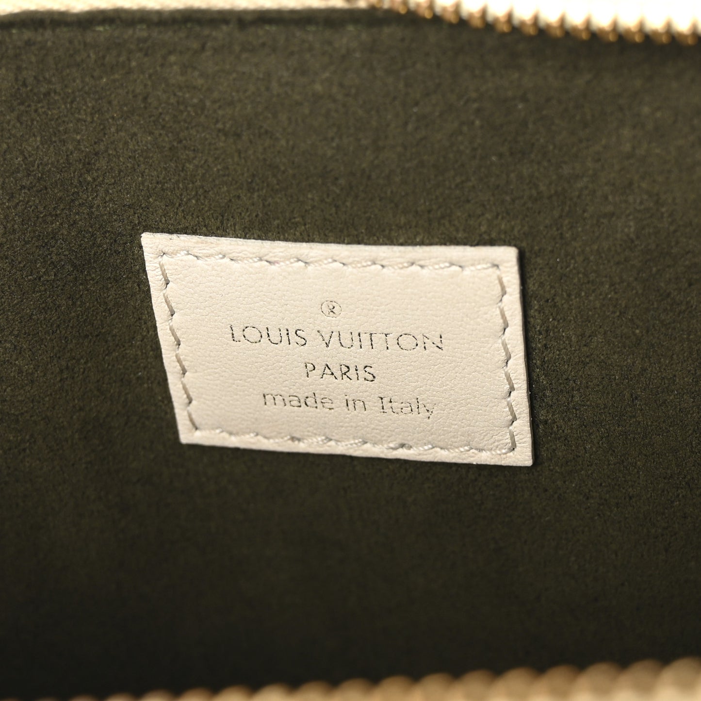 Lambskin Embossed Monogram Coussin PM Beige Cream