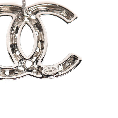 Chanel Crystal CC Starfall Earrings Silver 4 of 5