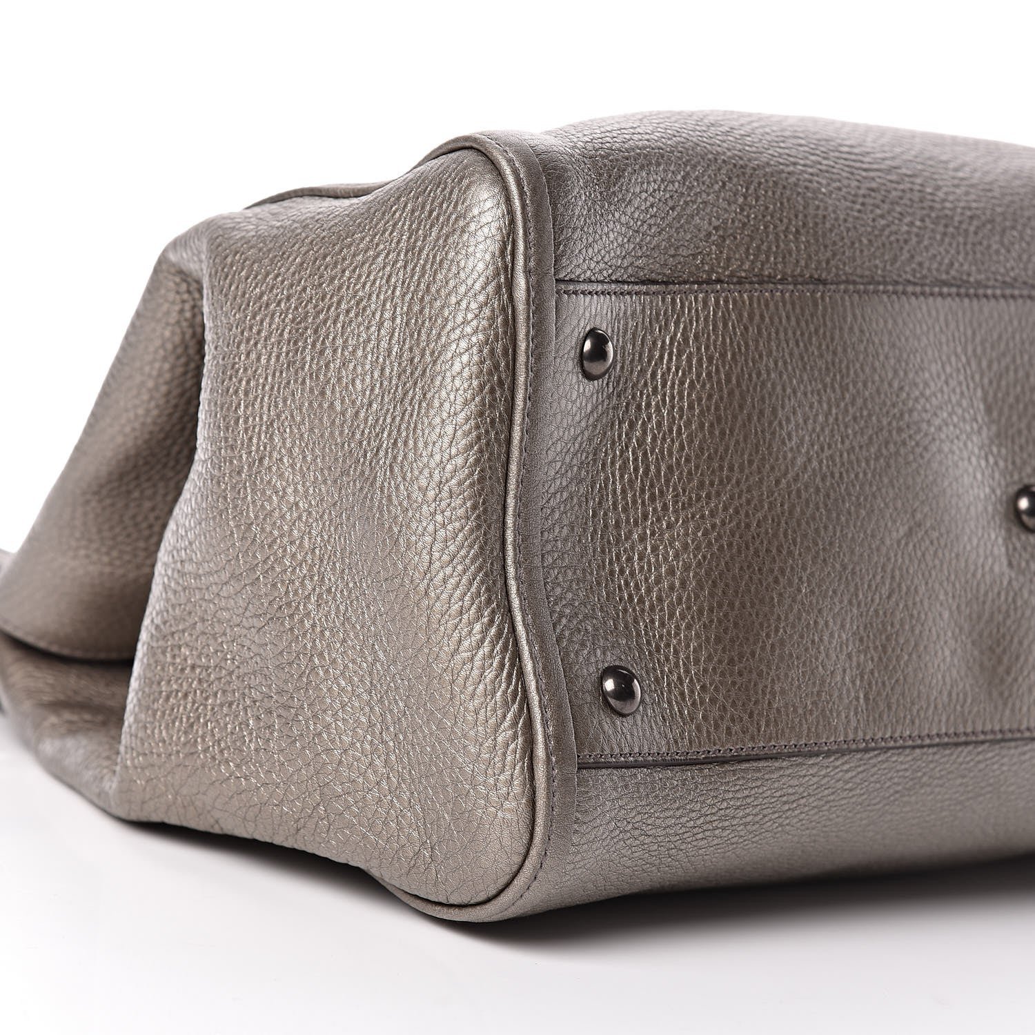 Gucci Metallic Pebbled Calfskin Medium Soho Shoulder Bag Sasso 9 of 10