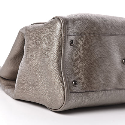 Gucci Metallic Pebbled Calfskin Medium Soho Shoulder Bag Sasso 9 of 10