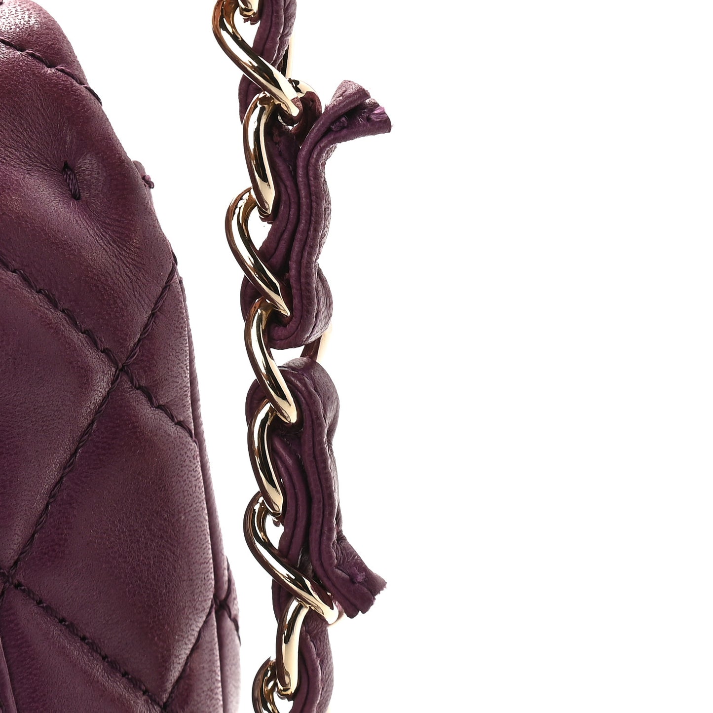 Lambskin Quilted Jumbo Single Flap Purple