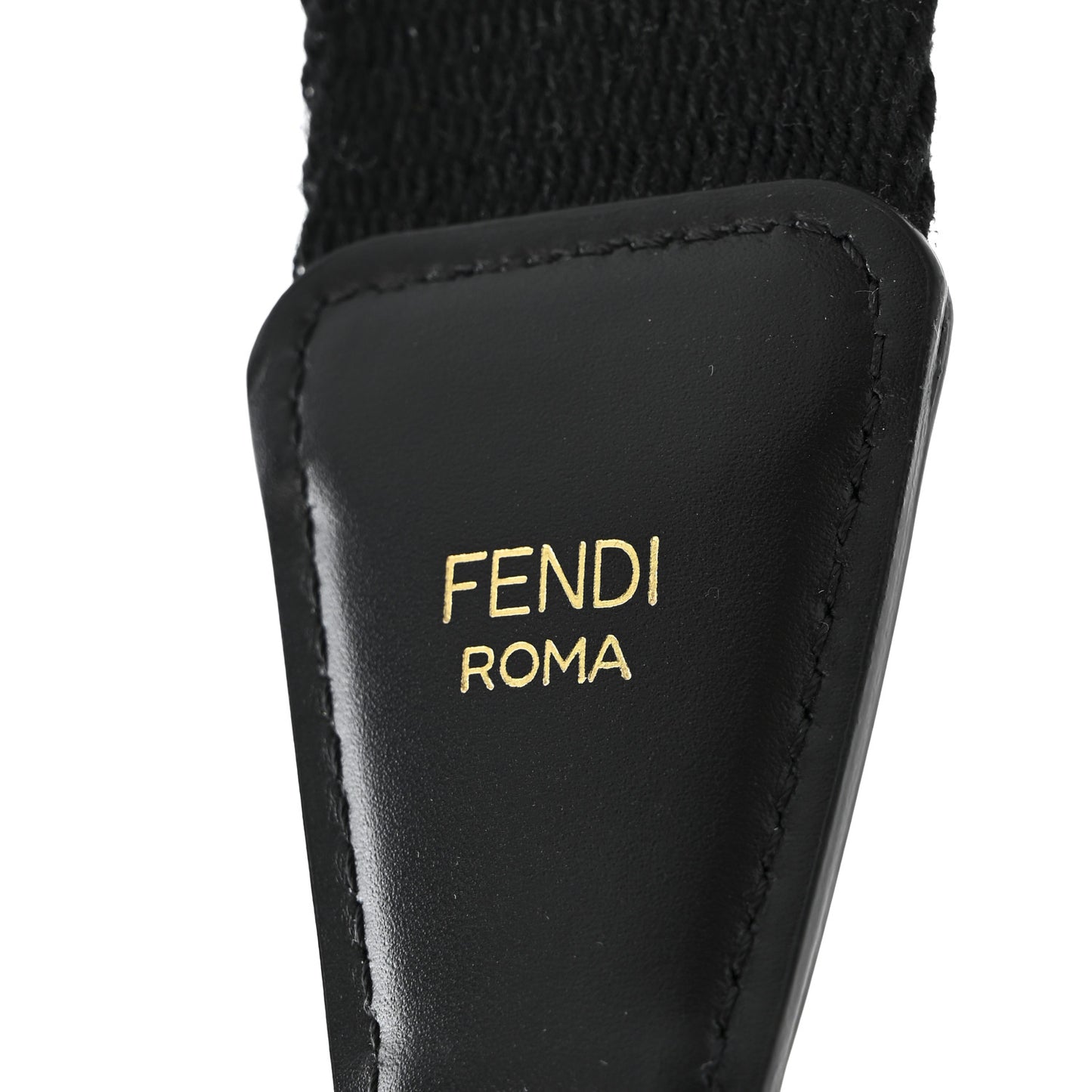 Jacquard Ribbon Vitello King FF Bi-Color Intreccio Adjustable Strap You Black White