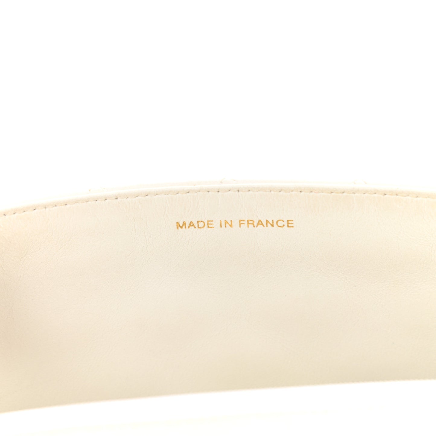 Lambskin Quilted Medium Single Flap White