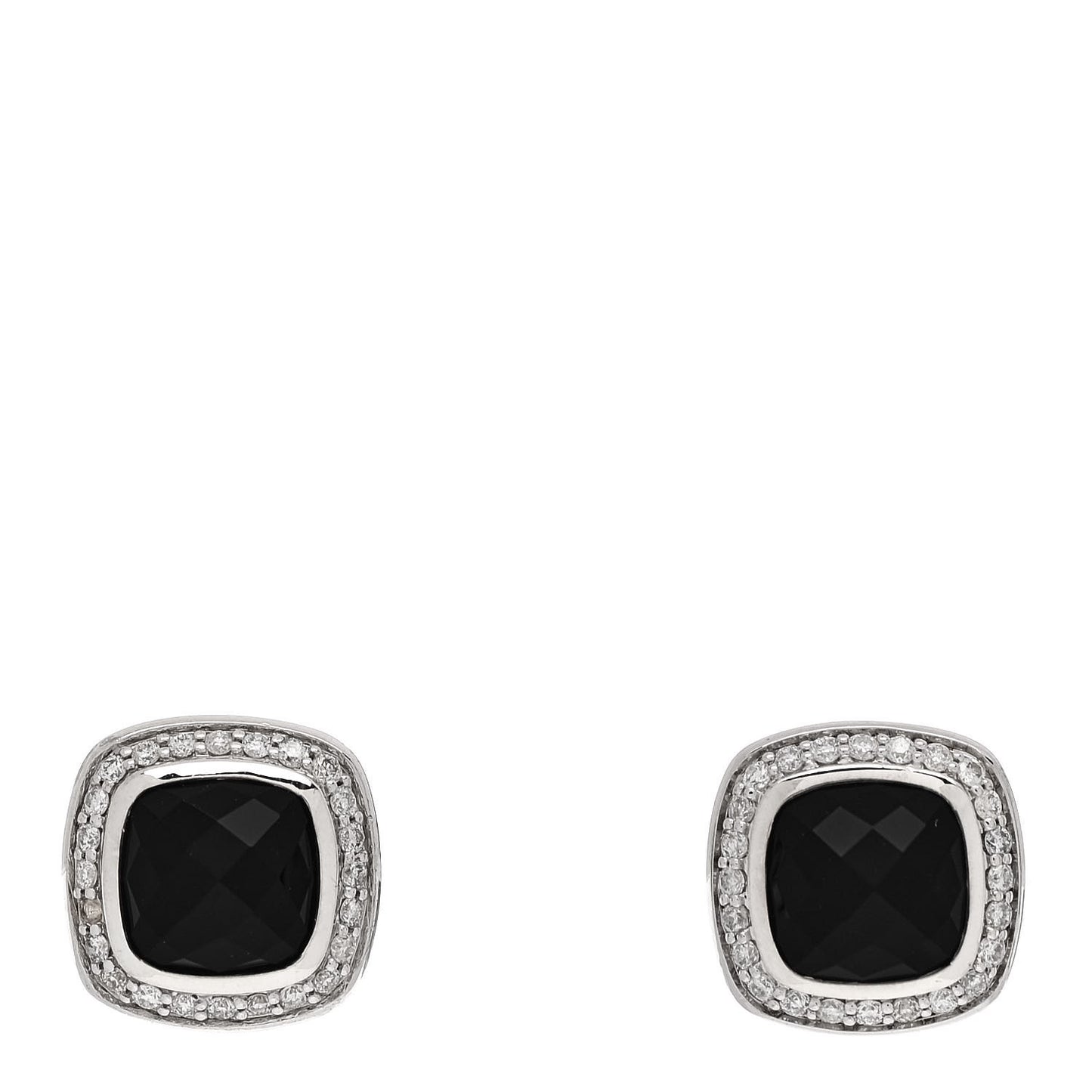 Sterling Silver Diamond Black Onyx Albion Earrings