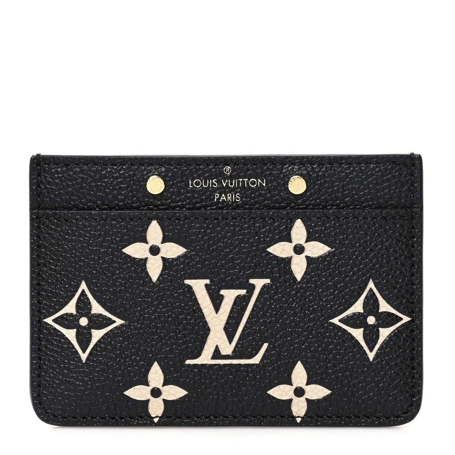 Louis Vuitton Empreinte Card Holder Black Beige 1 of 9