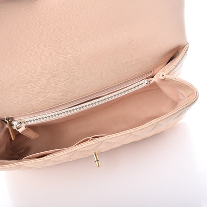 Chanel Caviar Quilted Medium Coco Handle Flap Light Beige 6 of 9