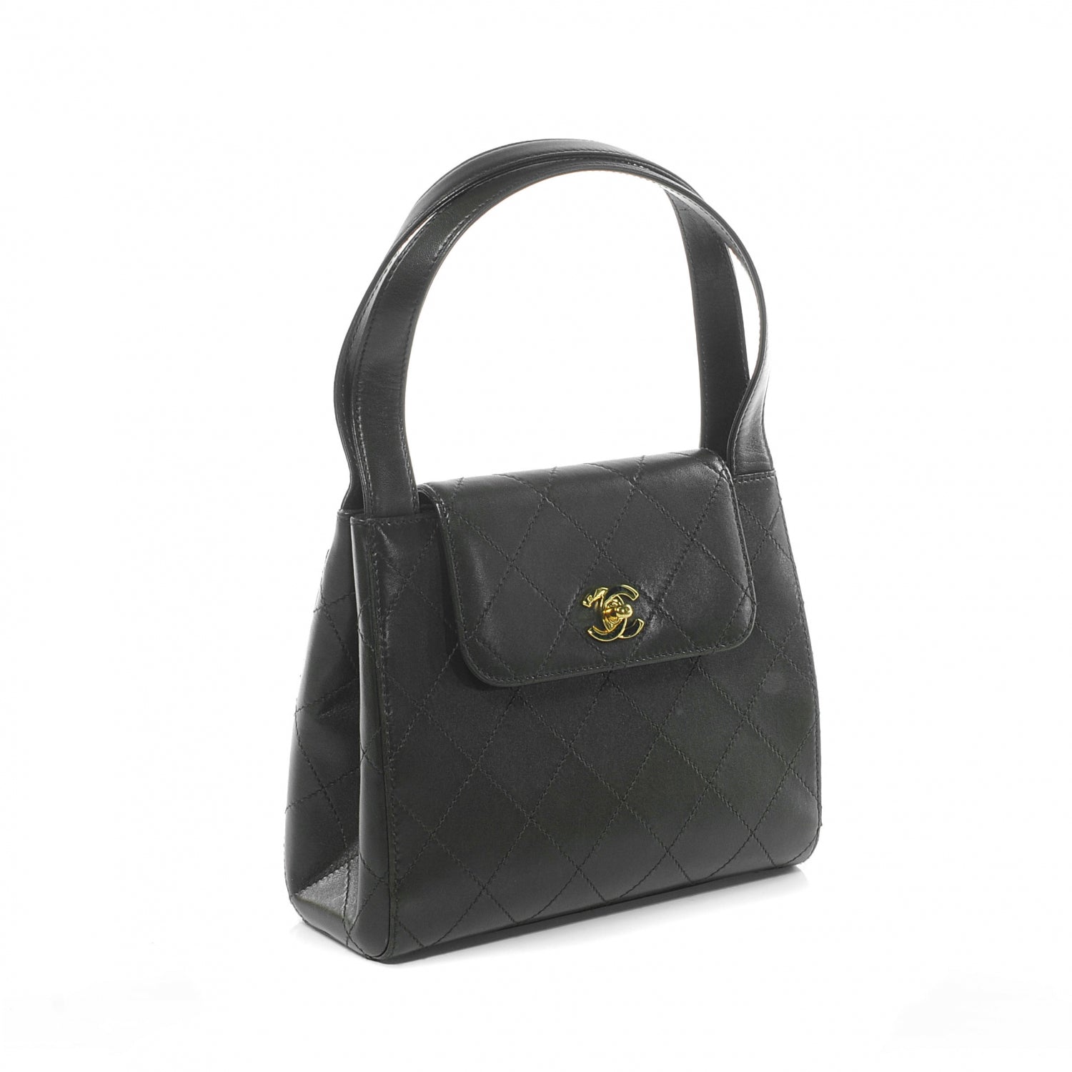 Chanel Lambskin Quilted Handbag Brown 3 of 11