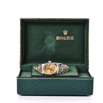 Rolex Stainless Steel 18K Yellow Gold 26mm Oyster Perpetual Datejust Watch Champagne 69173 7 of 7