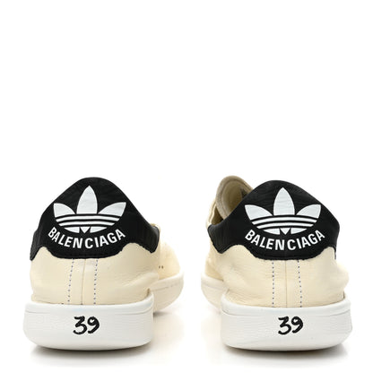 Balenciaga X ADIDAS Calfskin Womens Stan Smith Sneakers 39 Off White Black 5 of 11
