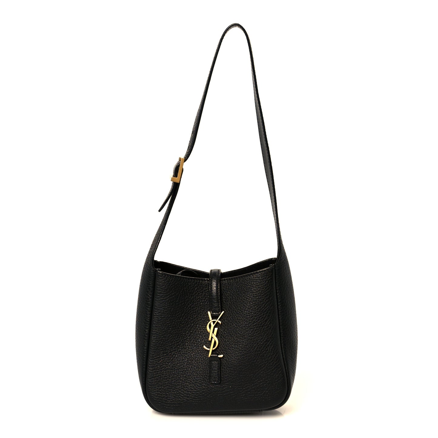 Grained Calfskin Baby Le 5 A 7 Supple Hobo Black