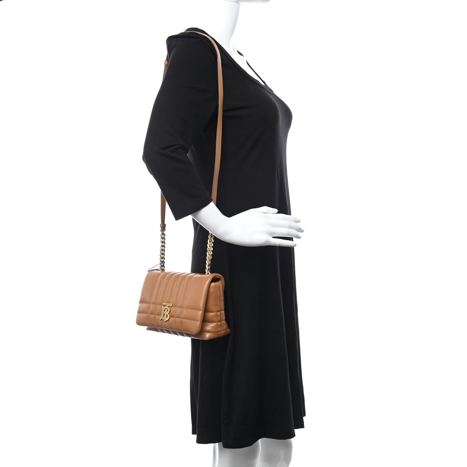 Burberry Lambskin Quilted Mini Lola Bag Maple Brown 2 of 8