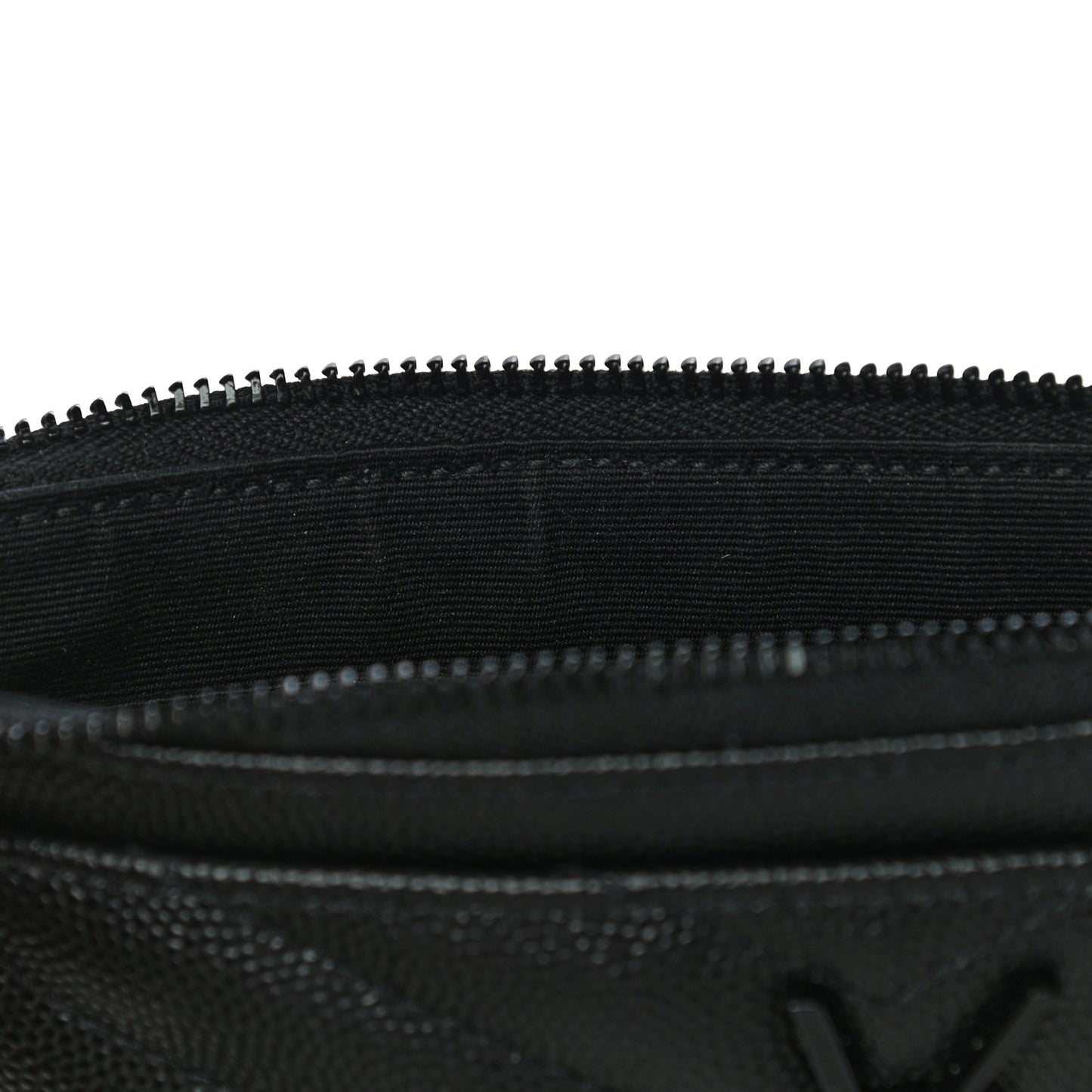 Grain De Poudre Chevron Monogram Bill Pouch Black