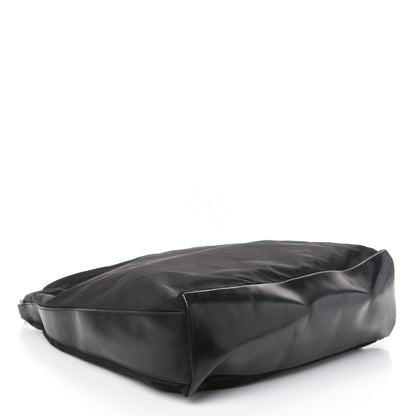 Prada Tessuto Nylon Calfskin Hobo Black 4 of 9