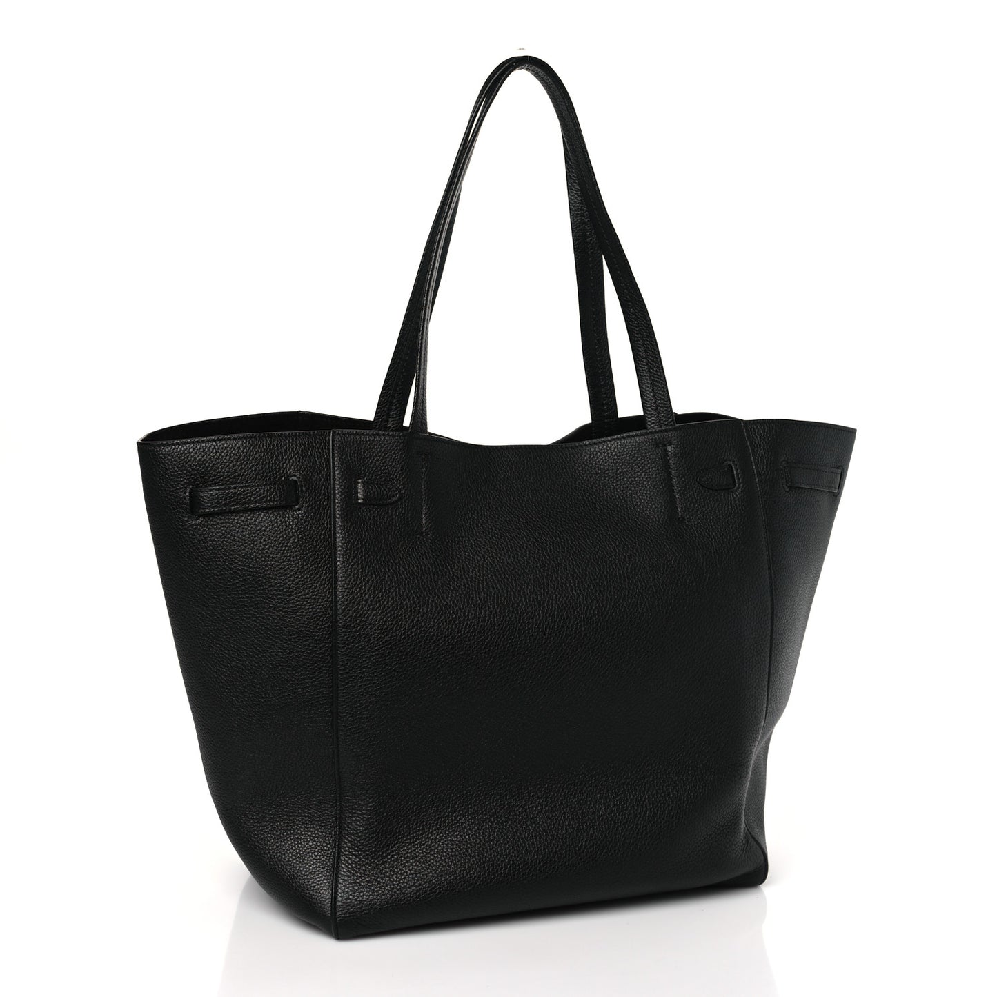 Soft Grained Calfskin Small Belt Cabas Phantom Black