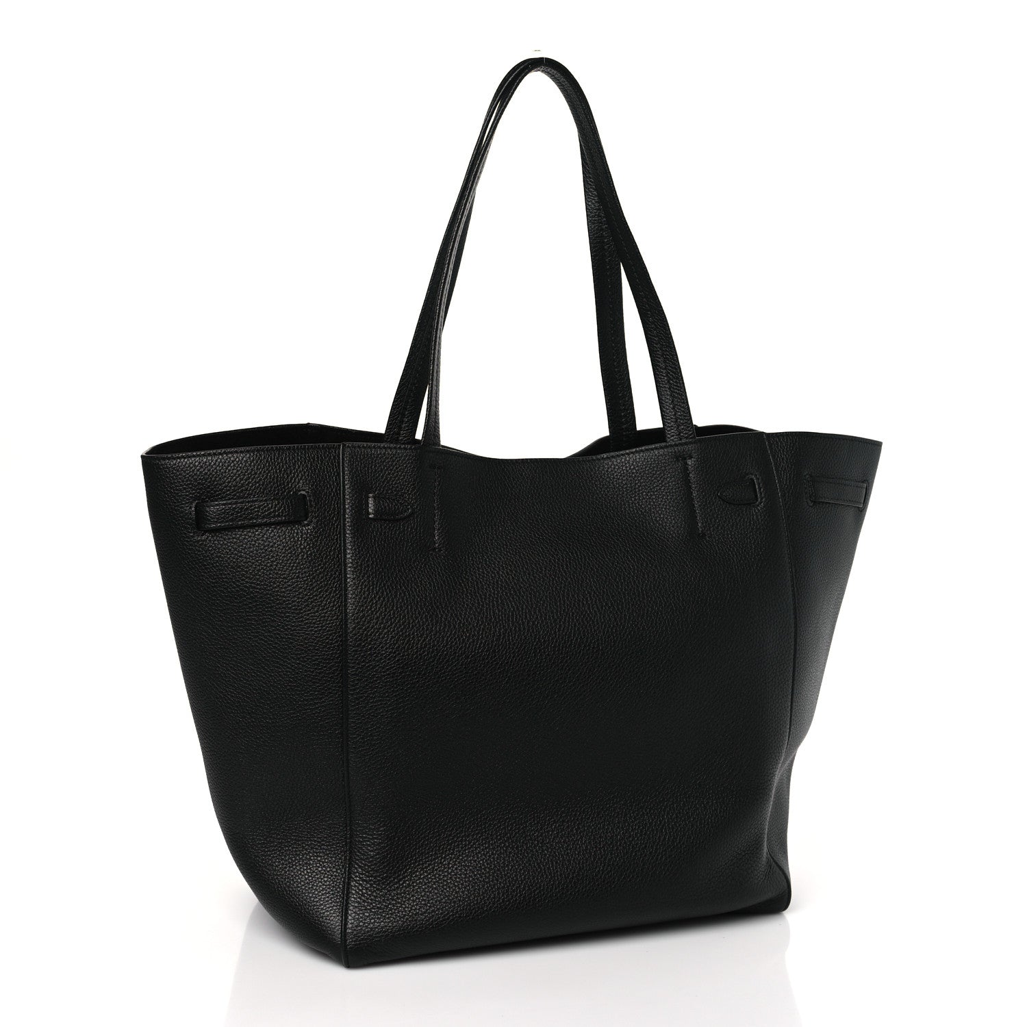 Celine Soft Grained Calfskin Small Belt Cabas Phantom Black 3 of 8