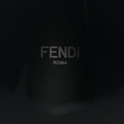 Fendi Calfskin Stretch Fabric Rockoko Biker Boots 38 Tobacco Black Marino 6 of 8