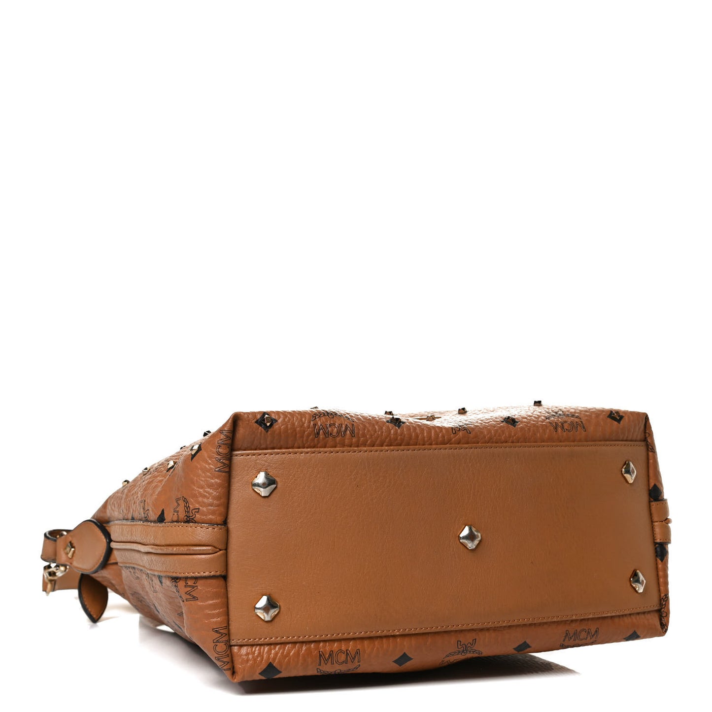 Visetos Studded Hobo Cognac