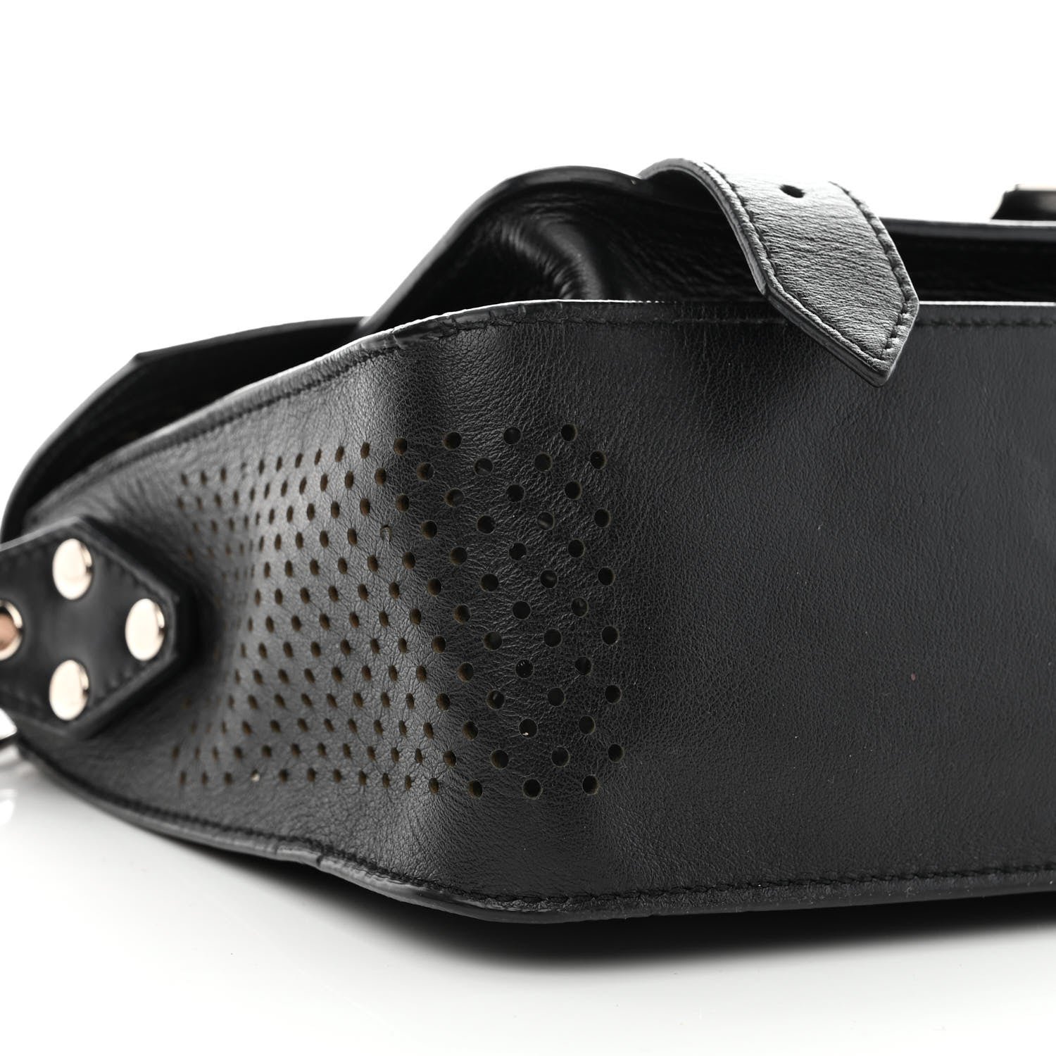 Proenza Schouler Lambskin Perforated Tiny PS1 Satchel Black 10 of 12