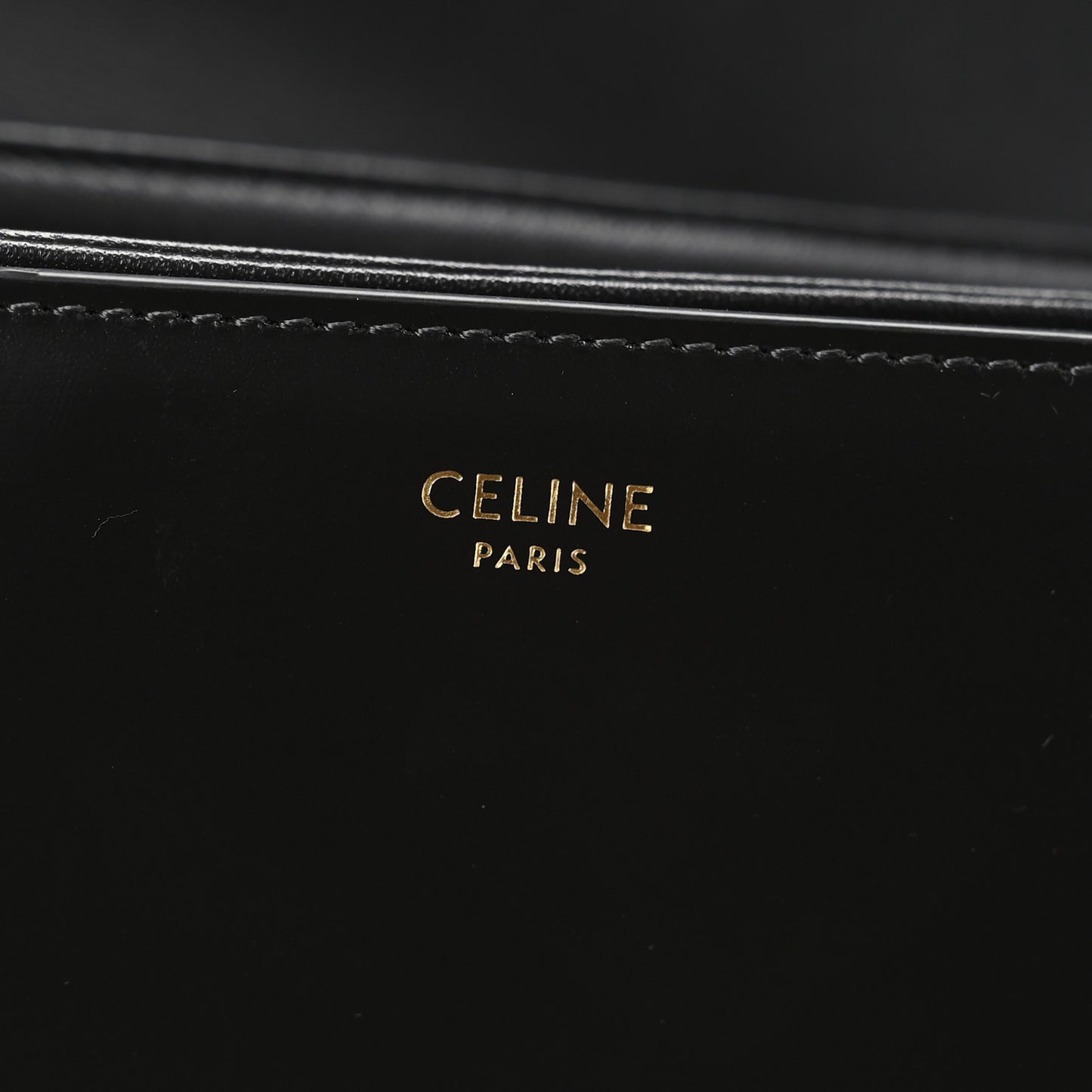 Shiny Calfskin Medium Triomphe Black
