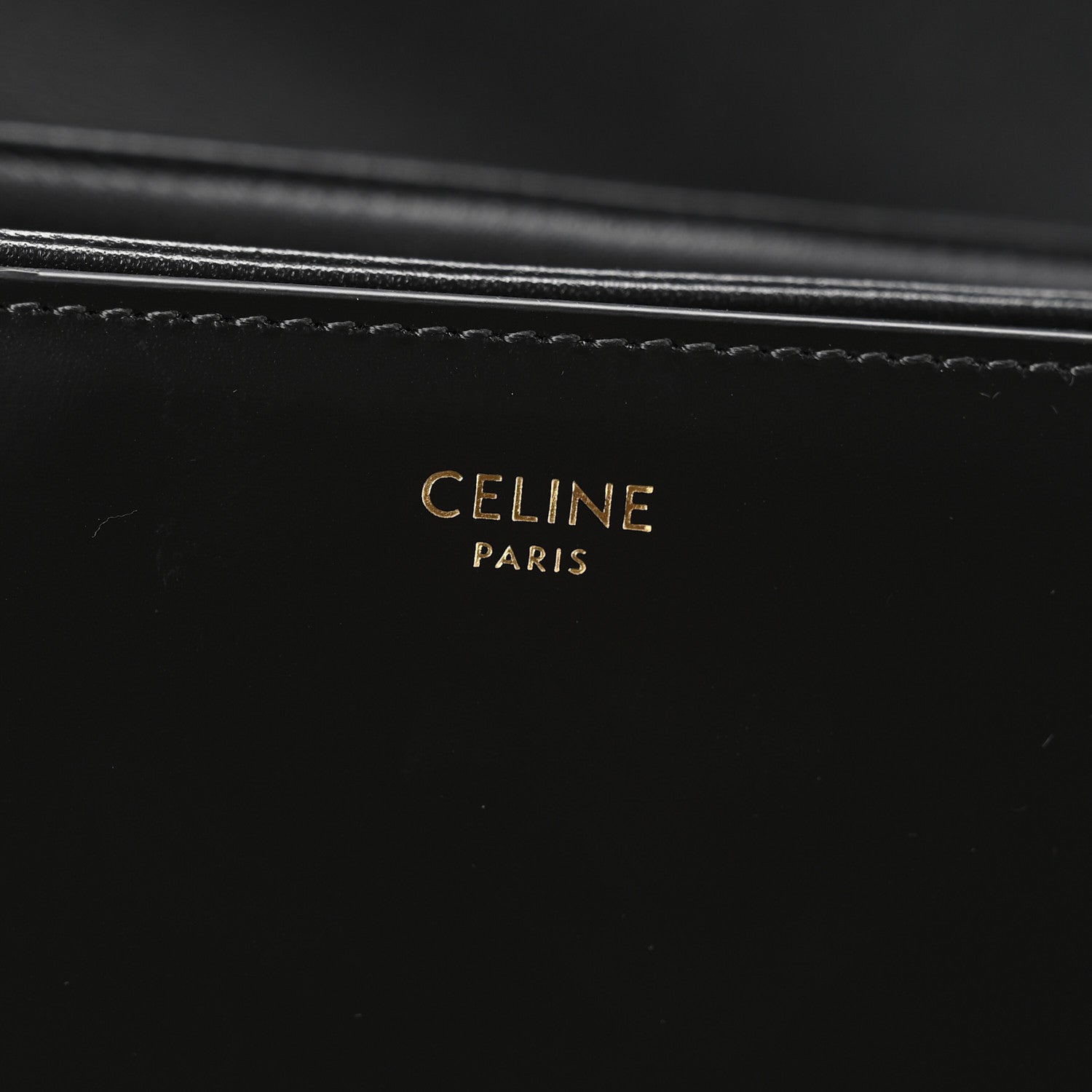 Celine Shiny Calfskin Medium Triomphe Black 7 of 13