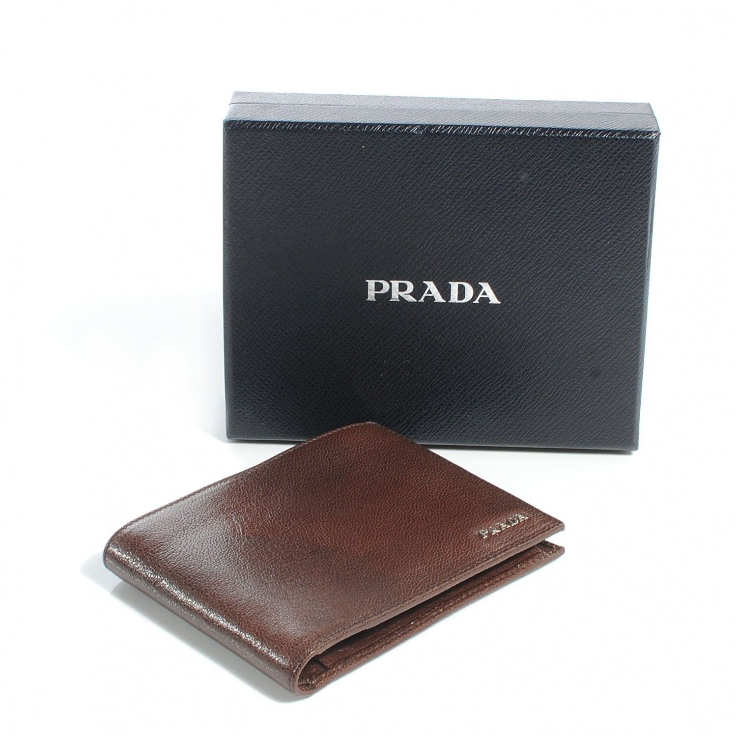 Prada Soft Goatskin Bi-Fold Wallet Moro 4 of 8