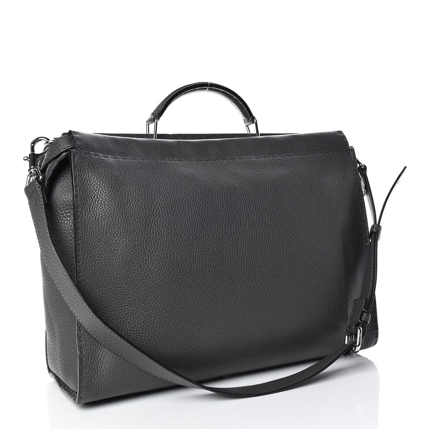 Cuoio Romano Selleria Monster Eyes Large Peekaboo Iconic Fit Satchel Asfalto